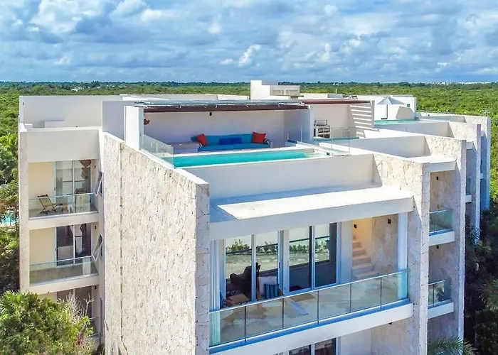 Tortuga Azul Private Terrace Rooftop Pool W Bbq Access 11 Pools Free Club Akumal